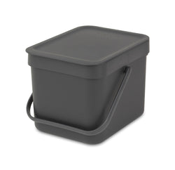 brabantia SORT & GO Pattumiera - Grigio / L: 20.0 cm x P: 24.9 cm x A: 18.1 cm