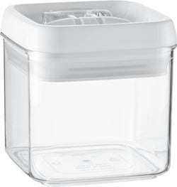 NOA Vorratsdose - Transparent, Weiss / B: 10.0 cm x T: 10.0 cm x H: 10.1 cm