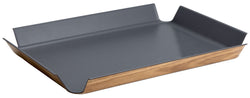 CONTINENTA Serviertablett - Grau / B: 45.0 cm x T: 34.0 cm x H: 5.0 cm