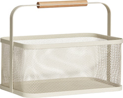 ALARA Corbeille de rangement - Blanc / L: 26.5 cm x P: 17.2 cm x H: 20.5 cm