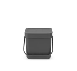 brabantia SORT & GO Pattumiera - Grigio / L: 18.8 cm x P: 13.9 cm x A: 17.4 cm