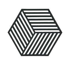 Zone Denmark HEXAGON Sottopentola - Nero / L: 16.0 cm x P: 14.0 cm x A: 0.9 cm