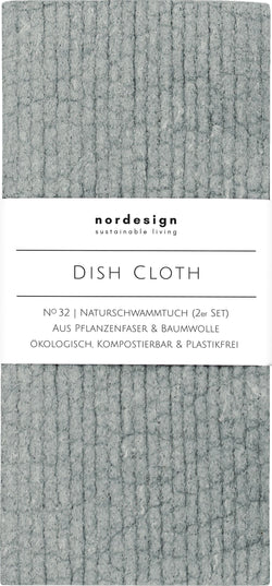 NORDESIGN Set de lingettes éponge - Gris
