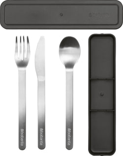 brabantia MAKE & TAKE Besteck-Set - Dunkelgrau / B: 18.5 x T: 4.5 x H: 2.3