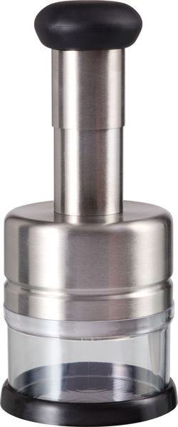 ZAVERIO Gemüse- und Kräuterhacker - Schwarz / Silber / H: 21.0 cm