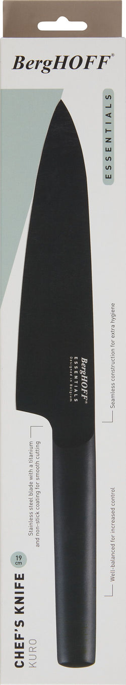 BergHOFF BORON Chefmesser - Schwarz / T: 2.8 cm x H: 19.0 cm