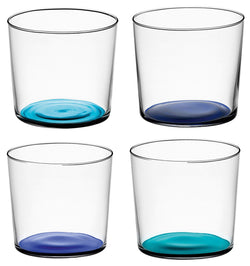 LSA CORO Set de verres à eau - Bleu / Hauteur : 7,0 cm