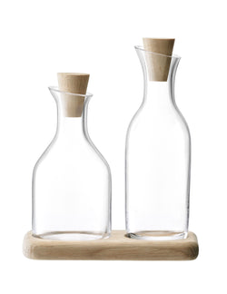 LSA SERVE Oel- / Essigdispender - Natur, Transparent / B: 15.0 cm x T: 8.3 cm x H: 17.0 cm