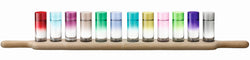LSA PADDLE Verre à vodka - Multicolore, Naturel / L: 77.3 cm x P: 9.0 cm x H: 9.0 cm