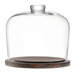 City Cloche Käseglocke Nussbaum Ø22cm - Marrone sc., Transparente / A: 20.0 cm