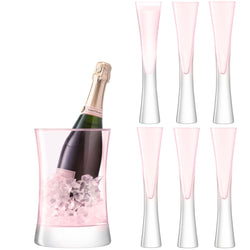 LSA MOYA Set de verres à champagne - Rose clair / Hauteur : 25,0 cm