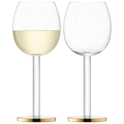 LSA LUCA Set de verres a vin - Or, Transparent / Hauteur : 19,9 cm