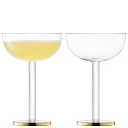 LSA LUCA Set de verres a vin - Or, Transparent / Hauteur : 15,4 cm