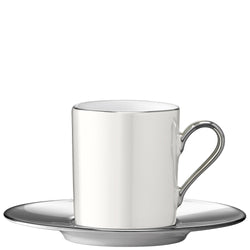 LSA PALAZZO Kaffeetasse & Unterteller - Weiss / H: 6.0 cm