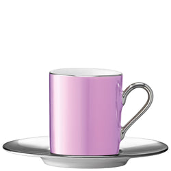 LSA PALAZZO Kaffeetasse & Unterteller - Berry / H: 6.0 cm