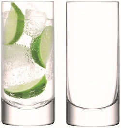 Bar Longdrinkglas 2er Set 420ml - Transparent / H: 16.0 cm