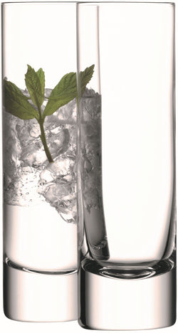 Bar Longdrinkglas 2er Set 250ml - Transparent / H: 18.0 cm