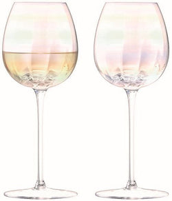 LSA PEARL Set de verres a vin - Iridescent / Hauteur : 20,6 cm