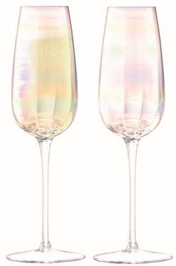 LSA PEARL Set de verres à champagne - Iridescent / Hauteur : 23,2 cm