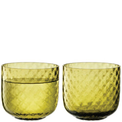 LSA DAPPLE Wasserglas-Set - Grün / H: 7.6 cm