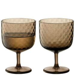LSA DAPPLE Set de verres a vin - Brun / Hauteur : 12,8 cm