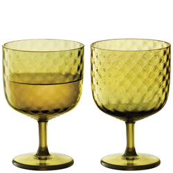 LSA DAPPLE Set de verres a vin - Vert / Hauteur : 12,8 cm