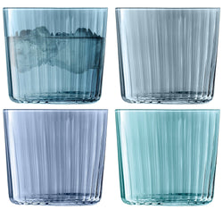 LSA GEMS Set de verres à eau - Bleu / Hauteur : 7,3 cm