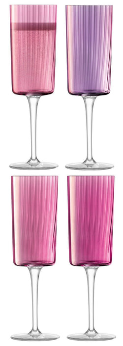 LSA GEMS Set de verres à champagne - Rose / Hauteur : 19,5 cm