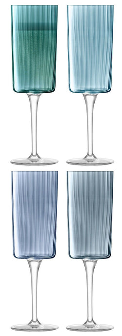 LSA GEMS Set de verres à champagne - Bleu / Hauteur : 19,5 cm