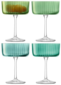 LSA GEMS Set de verres à champagne - Vert / Hauteur : 13,0 cm