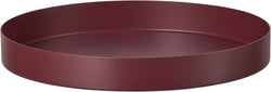 LIVIA Deko Platte - Dunkelrot / H: 2.5 cm
