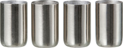 NINA Kerzenständer - Silber / H: 4.0 cm
