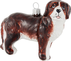 BERNARDINER Glasfigur - Braun / B: 8.0 cm x H: 10.0 cm