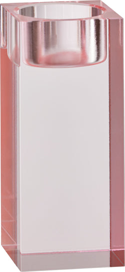 LAURA Portacandele scaldavivande - Rosa / L: 5.0 cm x P: 5.0 cm x A: 12.0 cm