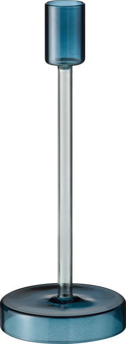 ELEONORA Stabkerzenhalter blau H22cm - Blau / H: 22.0 cm