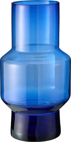 OLIVIA Vase Recyclingglas - Dunkelblau / H: 35.0 cm