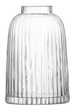LSA PLEAT Vase - Transparent / H: 20.9 cm