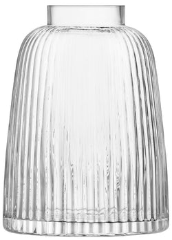 LSA PLEAT Vase - Transparent / H: 26.6 cm
