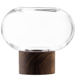 LSA OBLATE Vase - Transparent / H: 13.5 cm