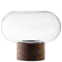 LSA OBLATE Vase - Transparent / H: 28.3 cm