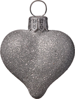 HEART Glasfigur - Silber / B: 3.0 cm