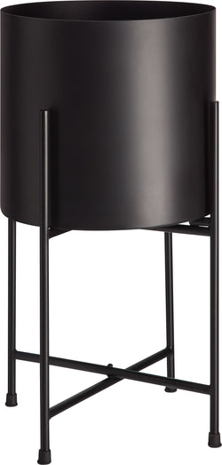 Pot de fleurs et support TRAVIS - Noir / H : 47,0 cm