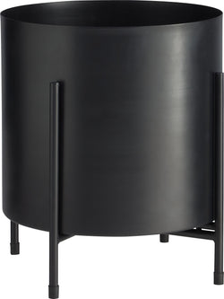 Pot et support TRAVIS - Noir / H : 37,0 cm