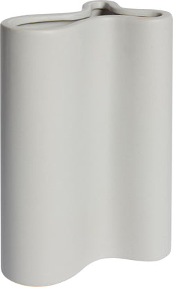 NOLA Vase - Hellgrau / B: 9.8 cm x T: 14.5 cm x H: 22.5 cm