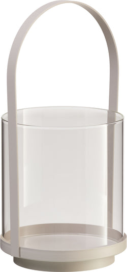 PAULINA Photophore - Beige / L: 12.5 cm x P: 13.5 cm x H: 26.0 cm