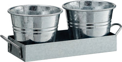 JANA Pflanzengefäss - Silber / B: 23.0 cm x H: 10.5 cm