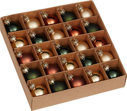 KAI Set de boules 25 p. - Marron / Vert / D: 3 cm