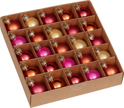 KAI Set de boules 25 p. - Pink / Rouge / D: 3 cm
