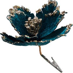 NOEMI Blüte Clip - Türkis / B: 15 cm x H: 13 cm