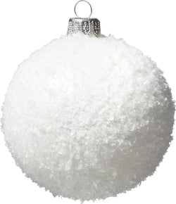 NEVE Glaskugel - Weiss / D: 8 cm